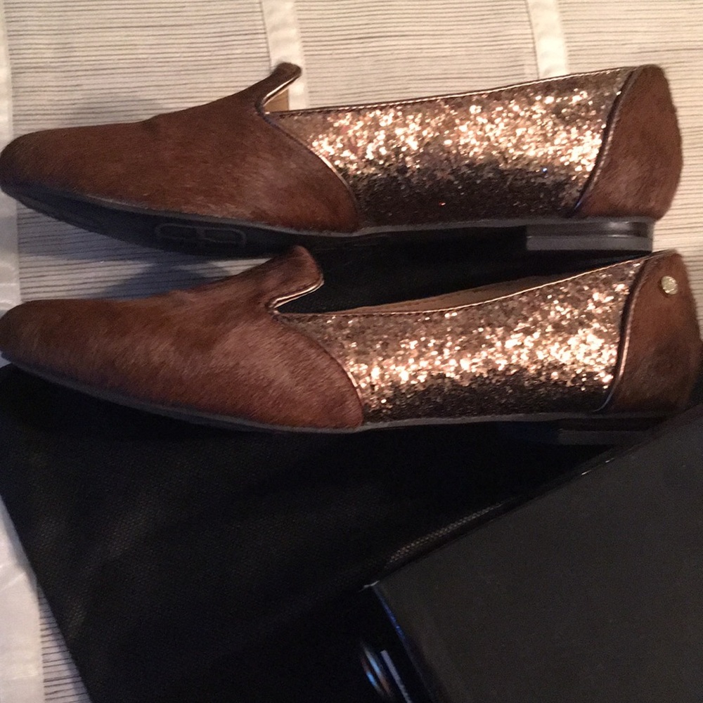 NWT “IMAN” CALF HAIR LOAFERS